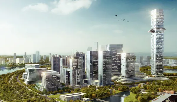 Phối cảnh Empire City bên sông Sài Gòn ở Thủ Thiêm