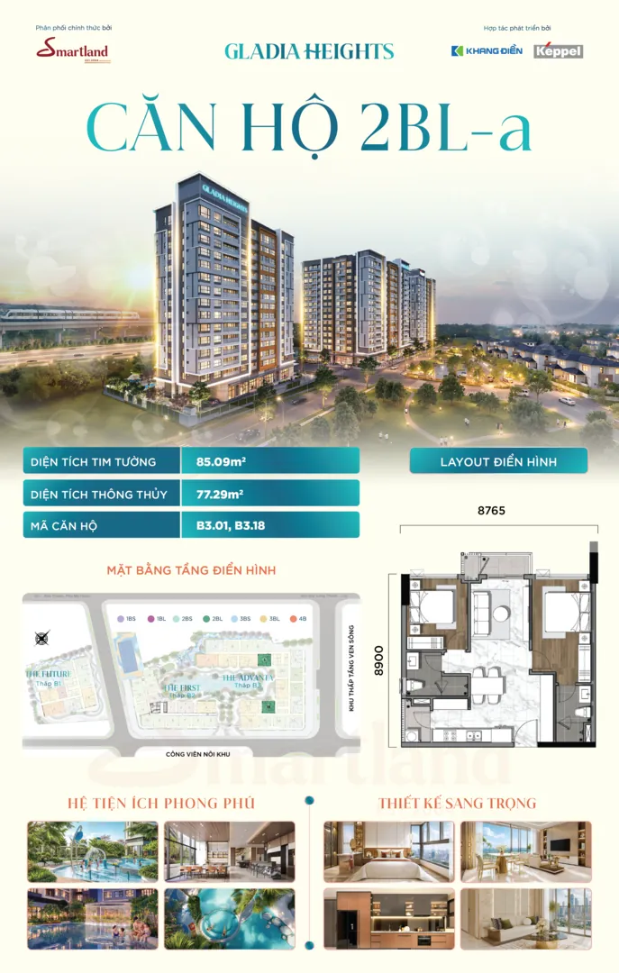 Chi tiết căn hộ 2BL-a — Gladia Heights