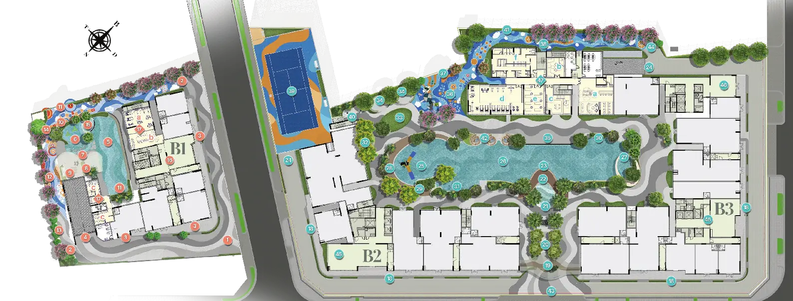 Mặt bằng tiện ích tổng thể Gladia Heights