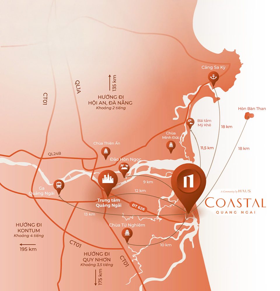 Vị trí Coastal Quảng Ngãi