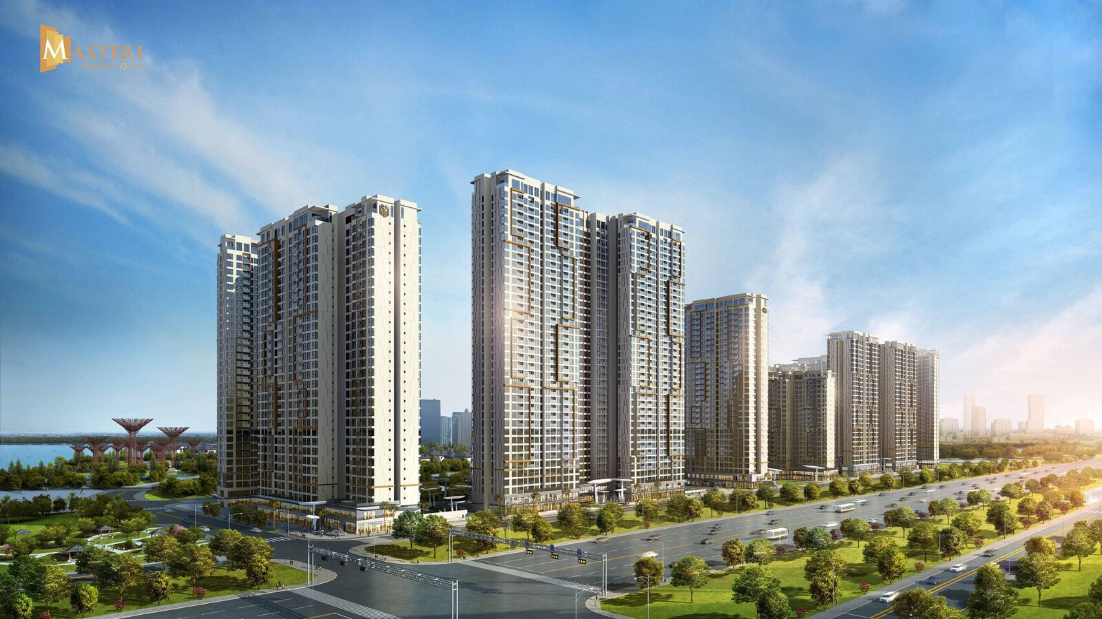 Toàn cảnh khu căn hộ Masteri Centre Point trong đại đô thị Vinhomes Grand Park