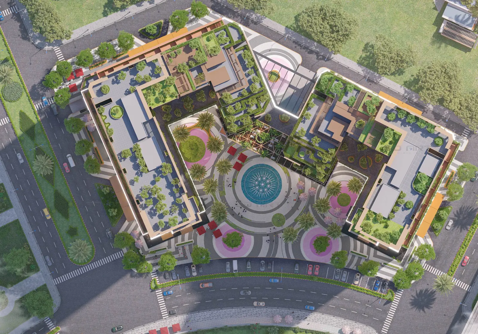 Tổng mặt bằng 54 tiện ích Nam Mekong Grand Plaza
