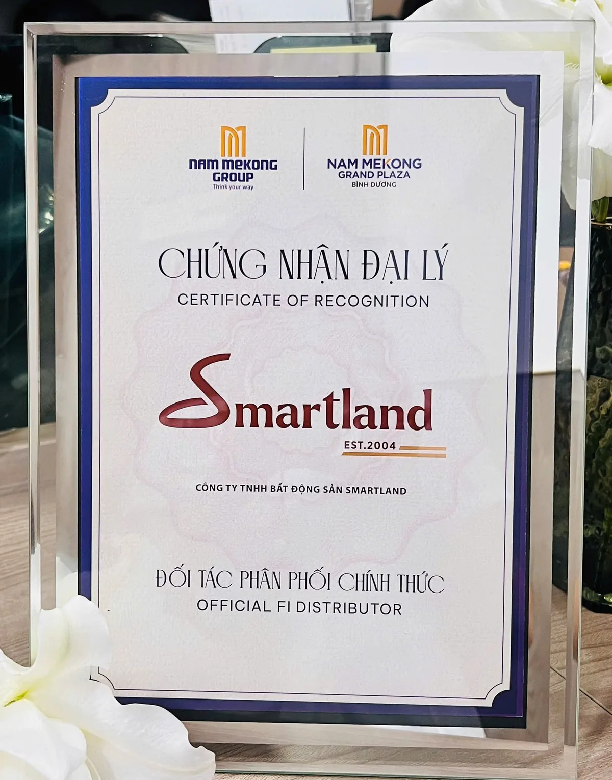 Chứng nhận đại lý phân phối chính thức của Smartland