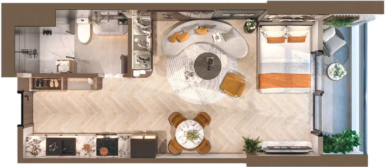 Mặt bằng căn hộ STU Nam Mekong Grand Plaza