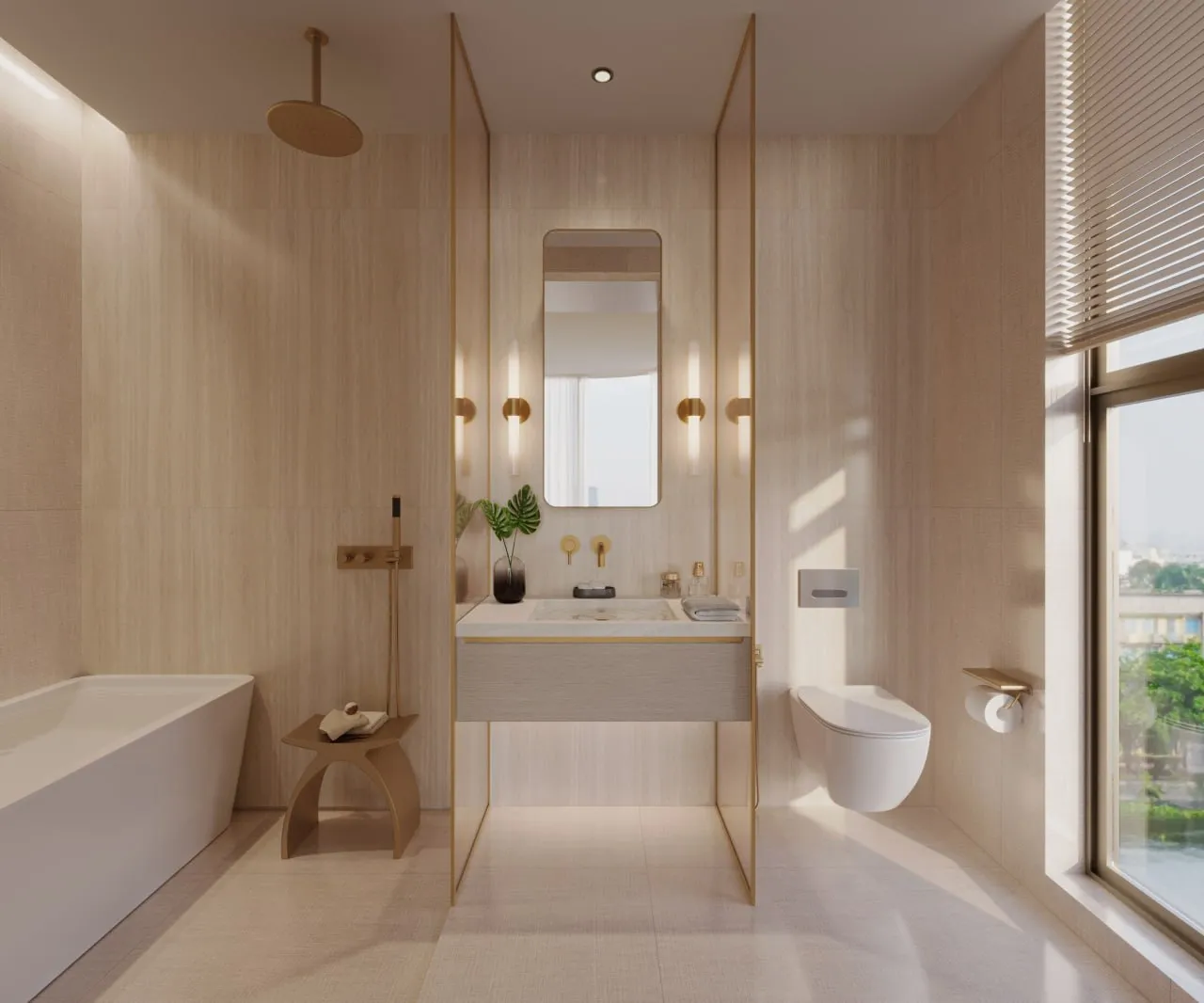 Căn hộ 2 phòng ngủ Palm River — Phòng tắm
