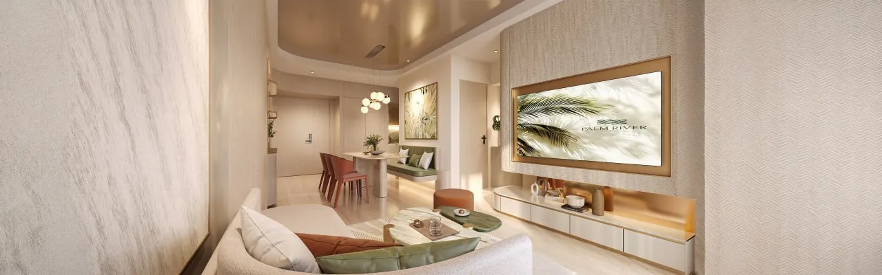 Căn hộ 2 phòng ngủ Palm River — Phòng khách