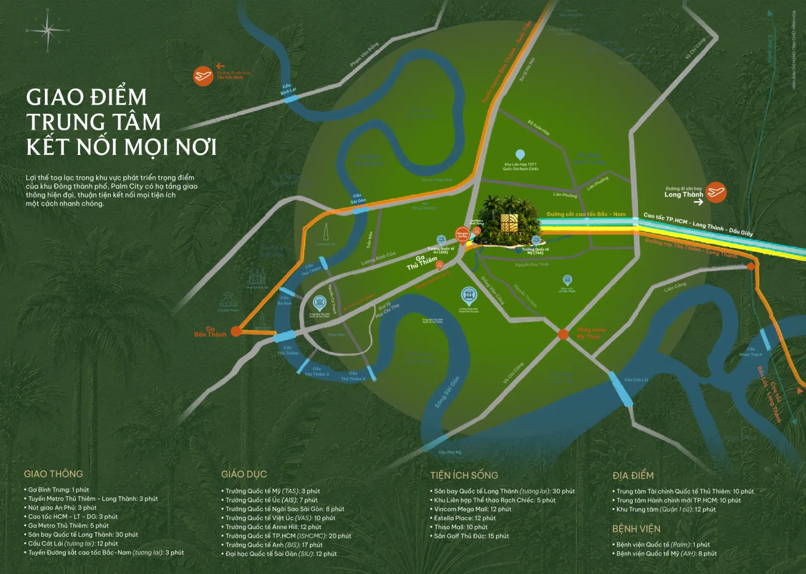 Vị trí Palm River City — khu Đông TP.HCM, kề Thủ Thiêm