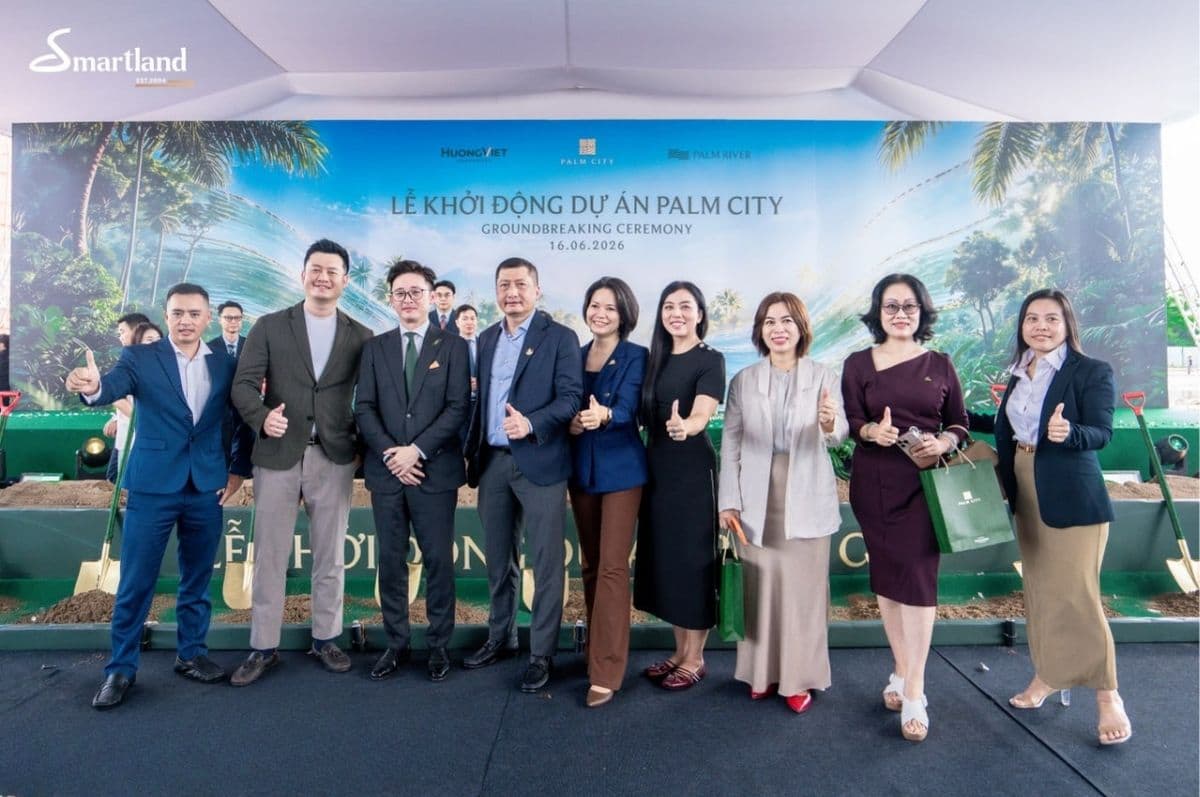 Đội ngũ Smartland tại Lễ khởi động Palm City