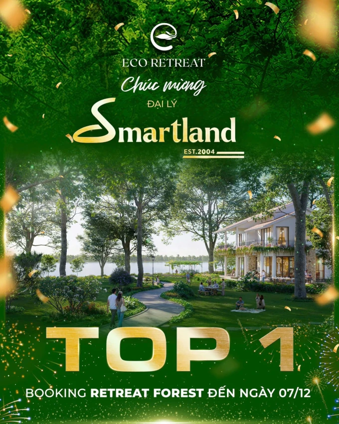 Eco Retreat chúc mừng đại lý SmartLand đạt TOP 1 booking Retreat Forest