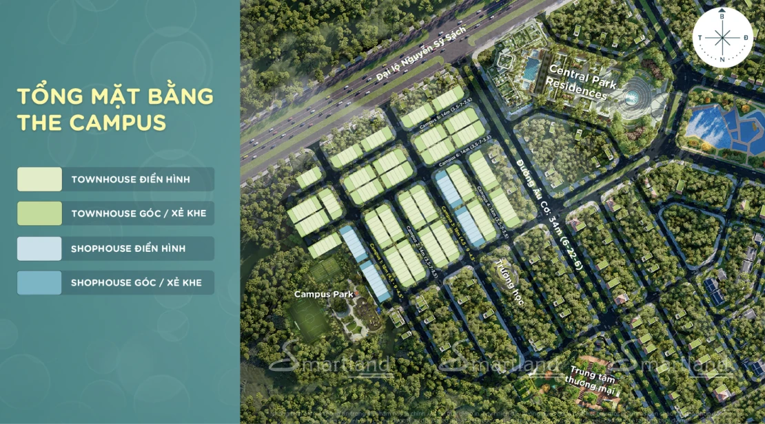 The Campus mặt bằng