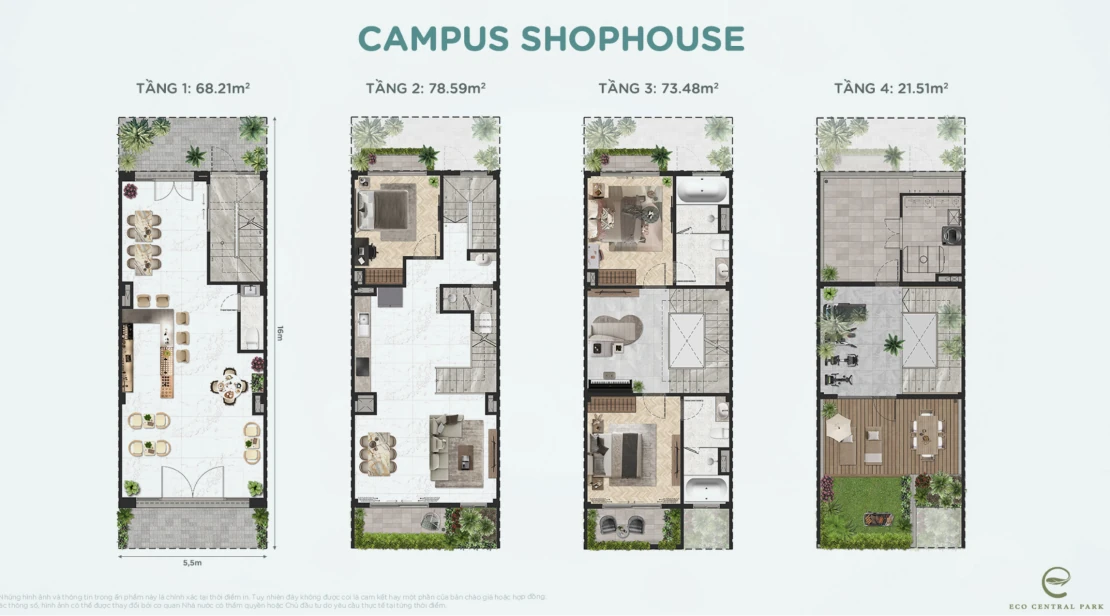 The Campus mặt bằng