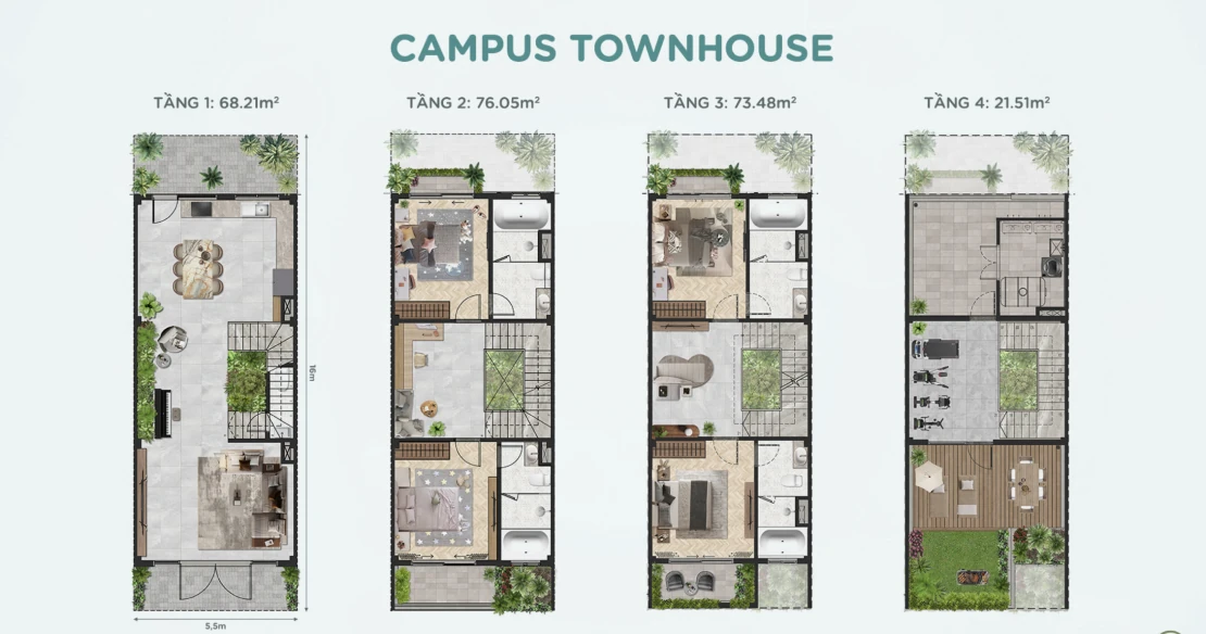 The Campus mặt bằng