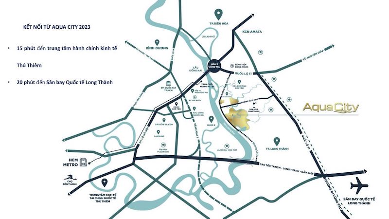 bản đồ 2023 dự án Aqua City
