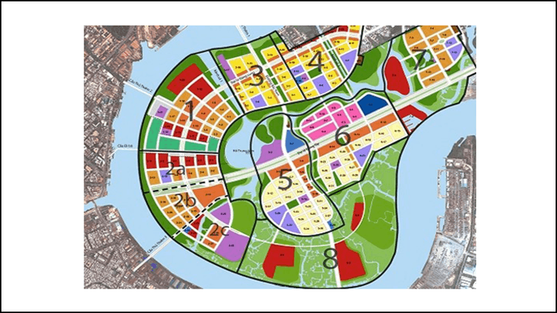 Bản đồ quy hoạch khu đô thị Thủ Thiêm 