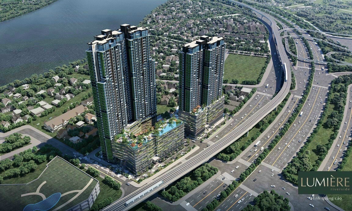 Phối cảnh dự án Lumiere Riverside mặt tiền xa lộ Hà Nội