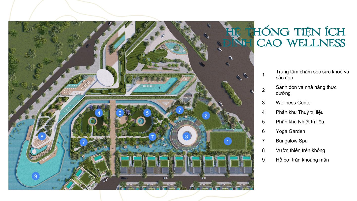 Tổ hợp nghỉ dưỡng BWP Charm Resort Hồ Tràm sở hữu Wellness Center với 9 phân khu có quy mô 5.000 m2