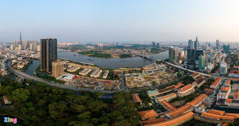 Toàn cảnh vị trí dự án Grand Marina Saigon nhìn từ trên cao