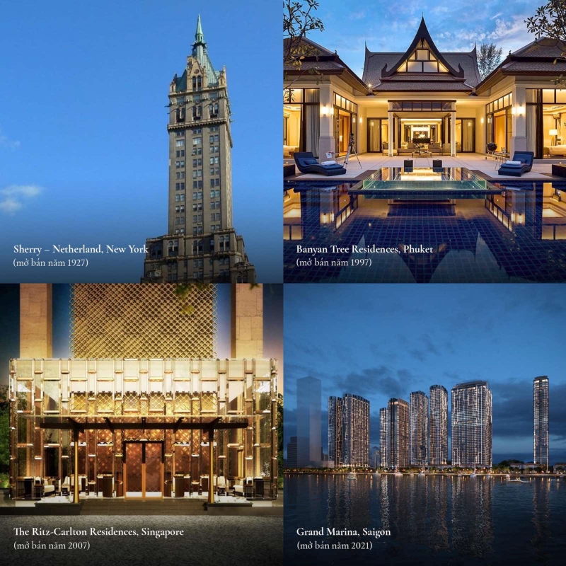 Các dự án nổi tiếng mang thương hiệu The Ritz Carlton trên thế giới