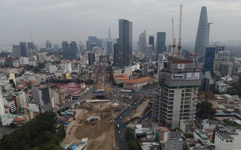 Tiến độ thi công dự án căn hộ One Central Saigon và nhà ga Metro số 1 