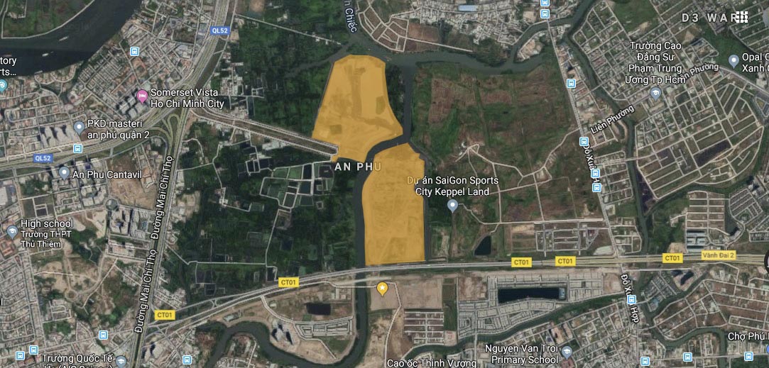 Vị trí dự án Saigon Sports City trên bản đồ khu vực