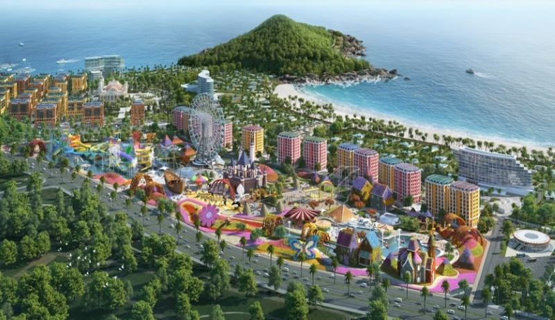 Phối cảnh khu quảng trường biển của Wonder City Van Phong Bay