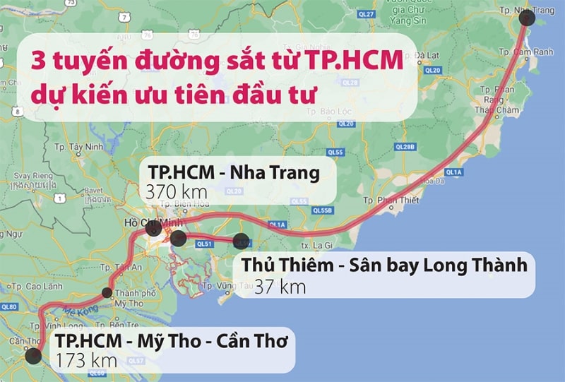 Đường sắt cao tốc Nha Trang Hồ Chí Minh [tiến độ 2022]