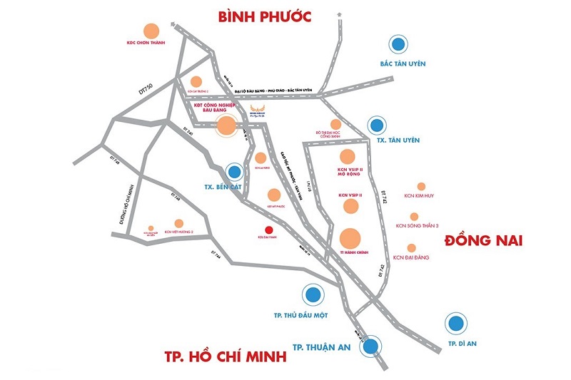 Đường tạo lực Bắc Tân Uyên – Phú Giáo – Bàu Bàng [tiến độ 2023]