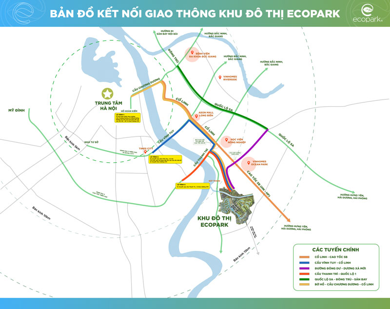 Vị trí chiến lược của Ecopark là yếu tố cân nhắc có nên mua chung cư Ecopark