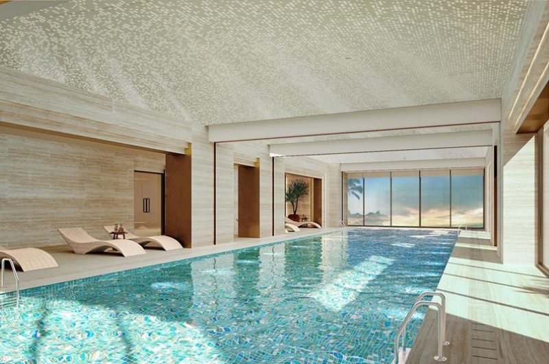 Phối cảnh bể bơi bốn mùa 150m2 tại căn hộ Sun Group Vương Thừa Vũ