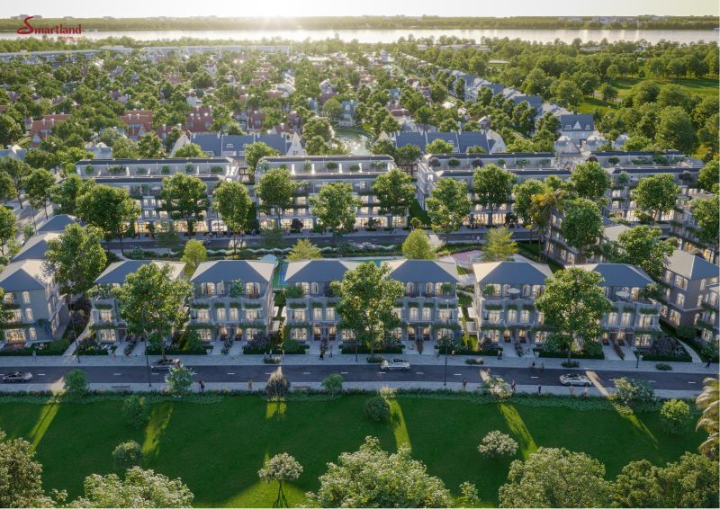 Thiết kế biệt thự công viên Central Bay sử dụng các vật liệu hoàn thiện, tối ưu ánh sáng và gió trời tự nhiên