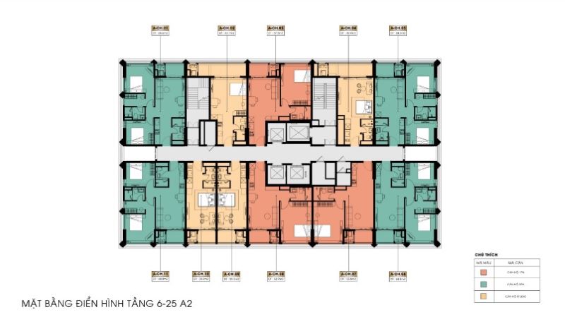 Layout mặt bằng điển hình tầng tòa tháp căn hộ Sun Group Vương Thừa vũ