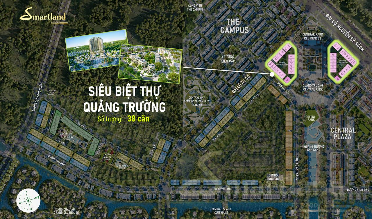 Siêu biệt thự quảng trường sở hữu vị trí kim cương ngay đầu quảng trường ánh sáng sầm uất