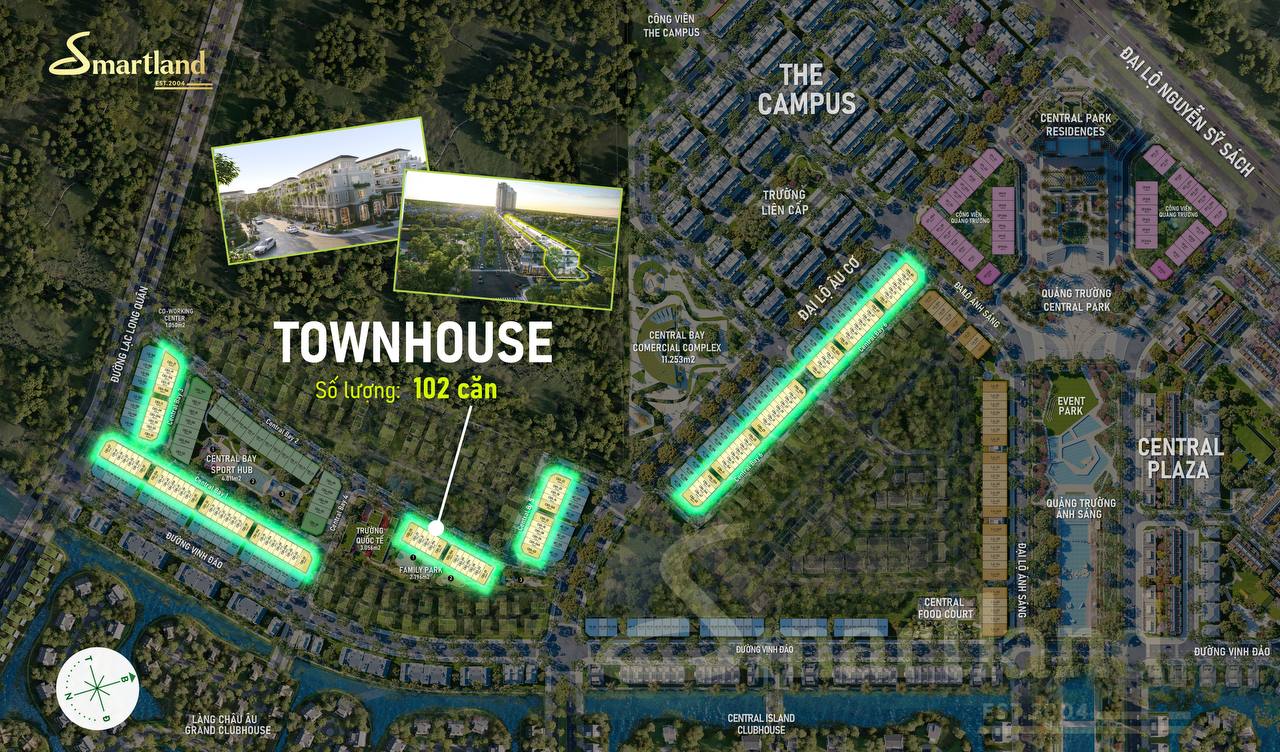 Townhouse Central Bay kết nối nhanh đến trường học, trung tâm thương mại và các trục giao thông chính.