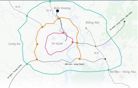 Dự án nằm gần các tuyến giao thông huyết mạch như Quốc lộ 13, Vành đai 3 và cao tốc Mỹ Phước – Tân Vạn.