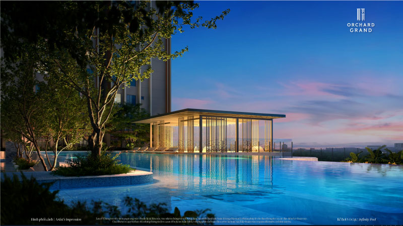 Tiện ích Orchard Grand chú trọng phát triển thể chất với hồ bơi, gym và khu vận động đa dạng.