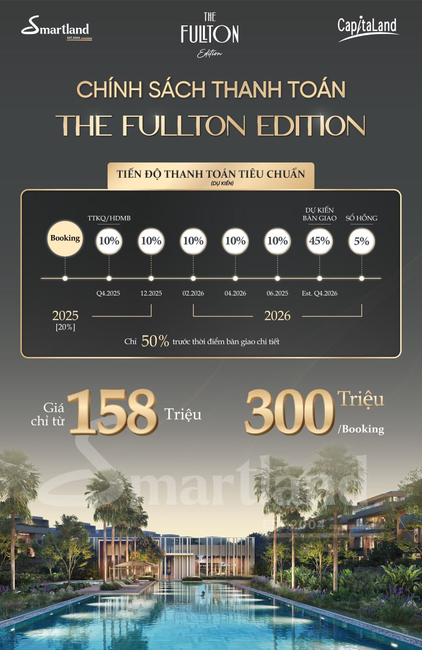 Giá bán The Fullton và chính sách thanh toán linh hoạt – chỉ 50% đến khi bàn giao