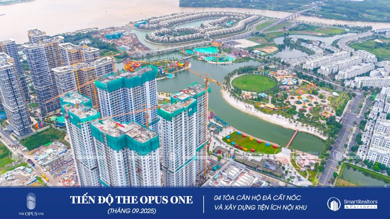 Tiến độ The Opus One – Vinhomes Grand Park hiện tại [Cập nhật mới nhất]