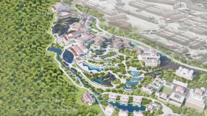 Phối cảnh đô thị sinh thái Đồi Thung – Quý Hòa, phân khu trọng điểm trong các dự án Sun Group ở Hòa Bình.