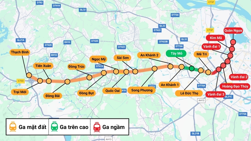 METRO SỐ 5 VĂN CAO – HÒA LẠC: THÔNG TIN CHÍNH THỨC, TIẾN ĐỘ THI CÔNG