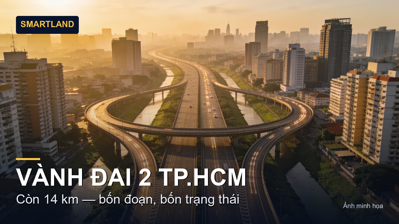 Vành đai 2 TP.HCM còn 14 km: bốn đoạn, bốn trạng thái rất khác nhau