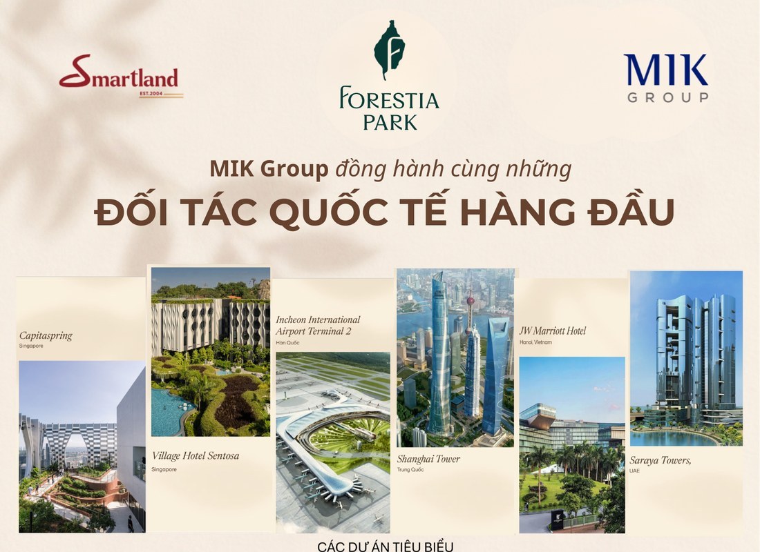 đối tác thiết kế quốc tế của mik group tại forestia park