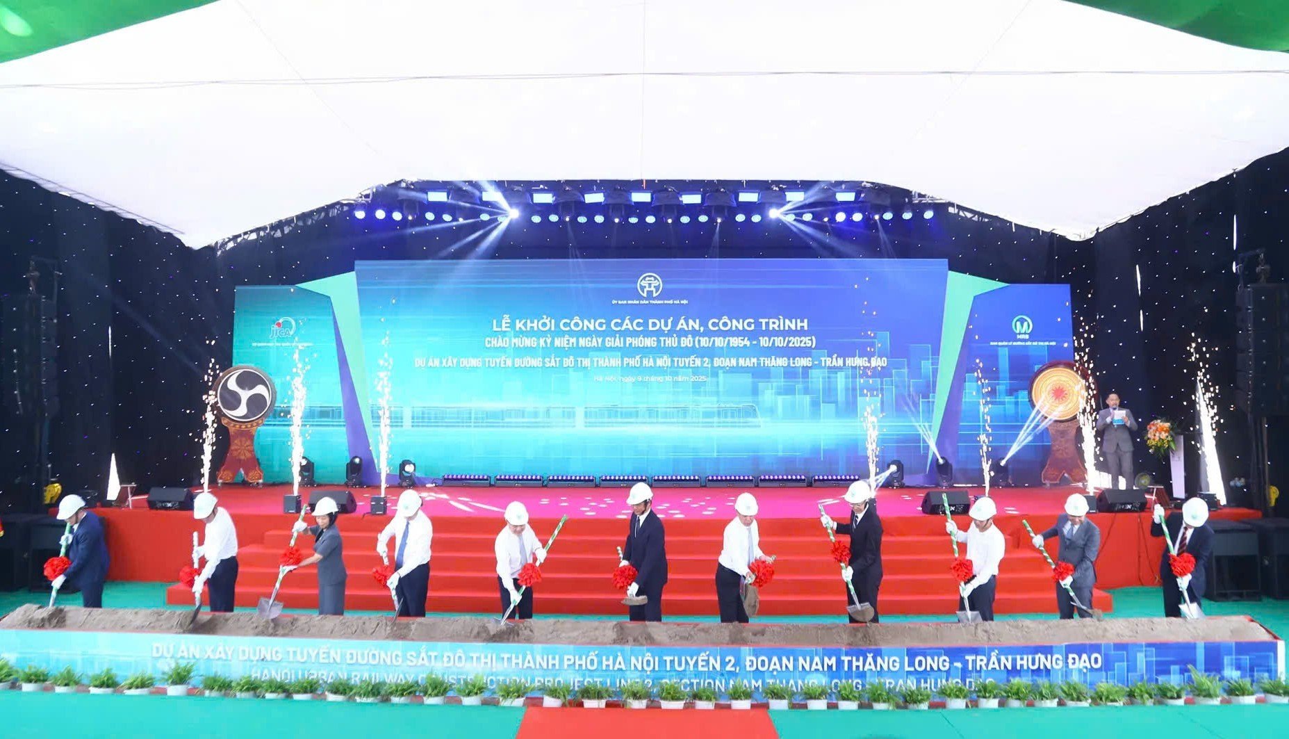 lễ khởi công tuyến metro số 2 nam thăng long trần hưng đạo ngày 09/10/2025