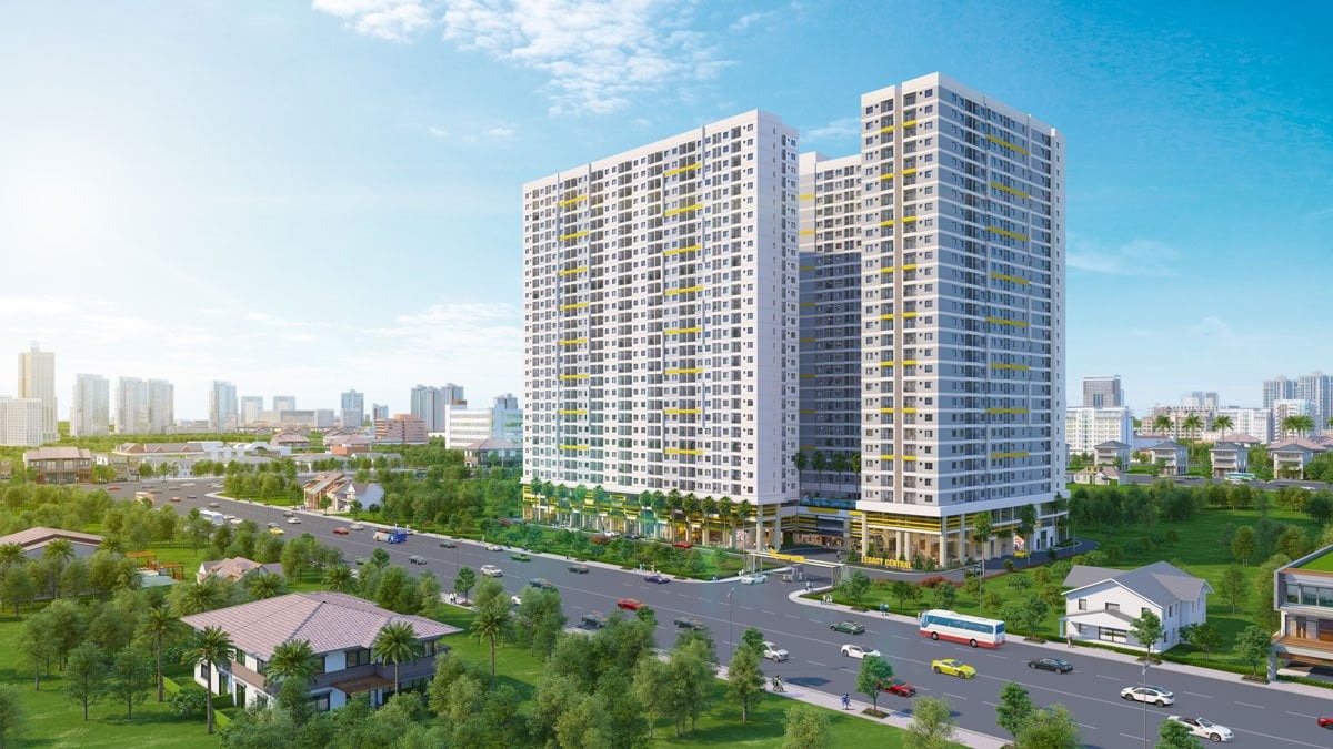 chung cư thuận an legacy central phối cảnh tòa nhà trên đường thuận giao 25