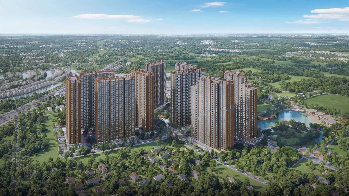 phối cảnh tổng thể the parkland giữa mảng xanh ocean city