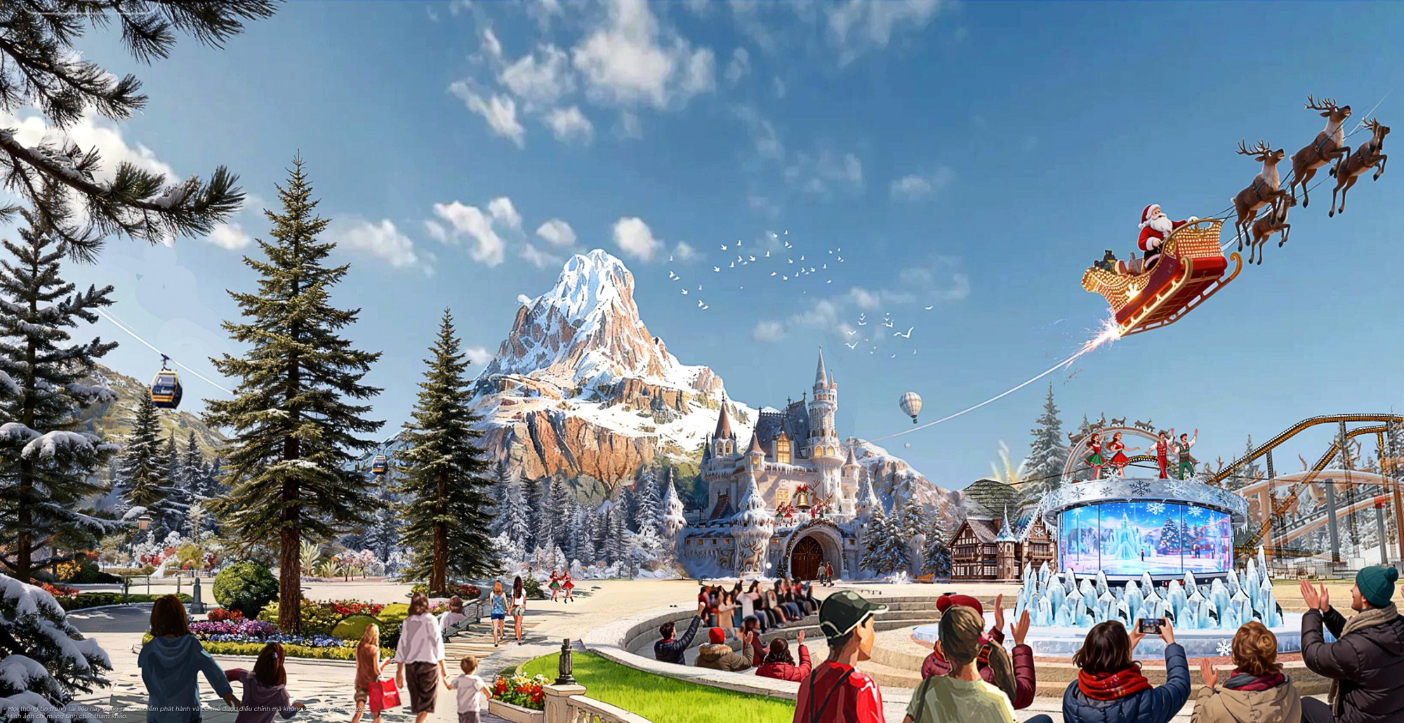 phối cảnh khu tuyết Winter Wonderland trong tổ hợp VinWonders Cần Giờ, Vinhomes Green Paradise