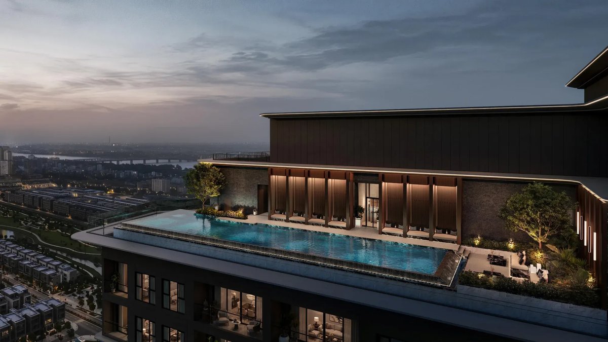 Hồ bơi tầng mái Maison Privée